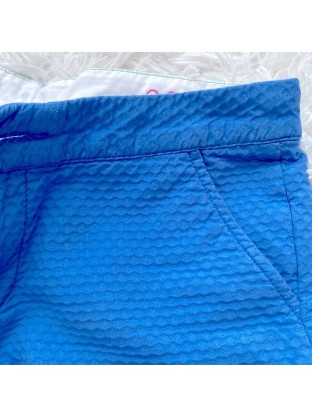 Lilly Pulitzer Blue the buttercup Scalloped Shorts - Picture 8 of 11